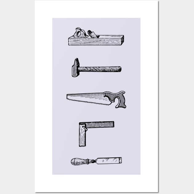 Hand Tools Wall Art by Hofmann's Design